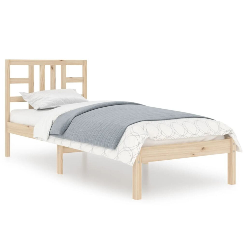 Vidaxl Brown (, 75 X 190 Cm) Solid Wood Bed Frame Bedroom Bedstead Bed Base Multi Colours/Sizes