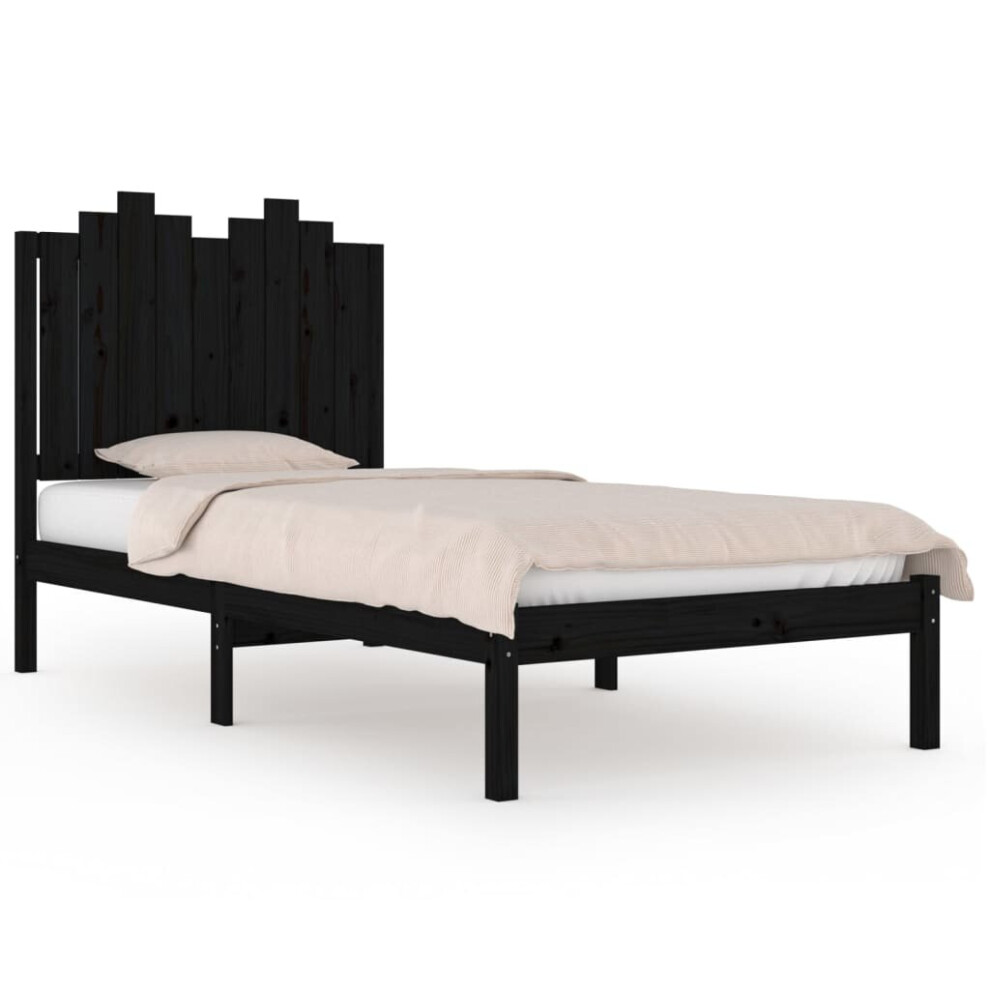 (black, 75 x 190 cm) vidaXL Solid Wood Pine Bed Frame Bedstead Platform Bed Multi Colours/Sizes