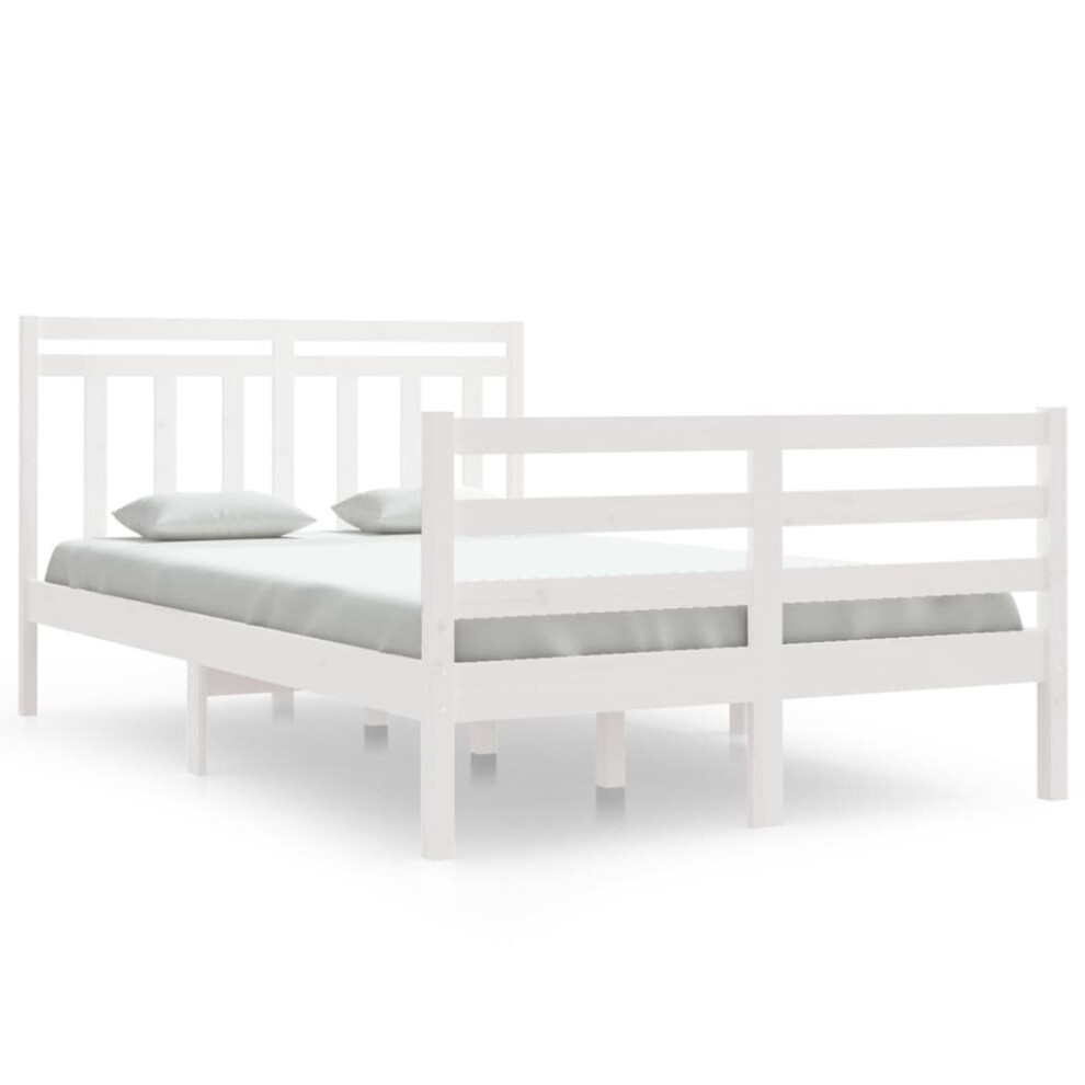 (white, 120 x 190 cm) vidaXL Solid Wood Bed Frame Bedroom Bedstead Bed Base Multi Colours/Sizes