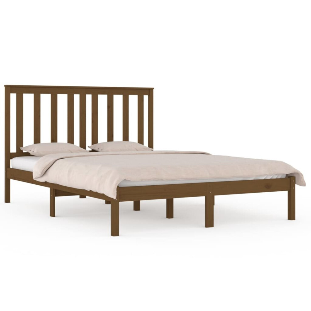 (honey brown, 200 x 200 cm) vidaXL Solid Wood Pine Bed Frame Wooden Bedstead Bed Base Multi Colours/Sizes