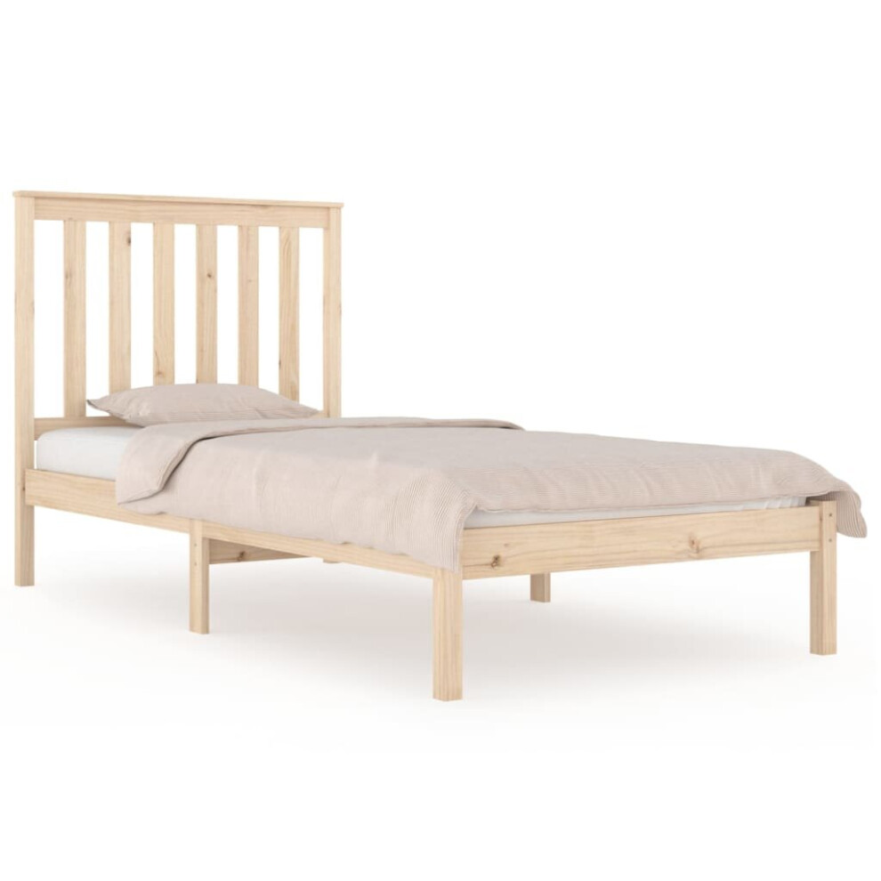 (brown, 75 x 190 cm) vidaXL Solid Wood Pine Bed Frame Wooden Bedstead Bed Base Multi Colours/Sizes