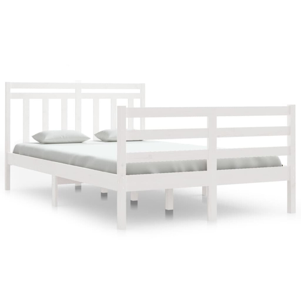 (white, 120 x 200 cm) vidaXL Solid Wood Bed Frame Bedroom Bedstead Bed Base Multi Colours/Sizes