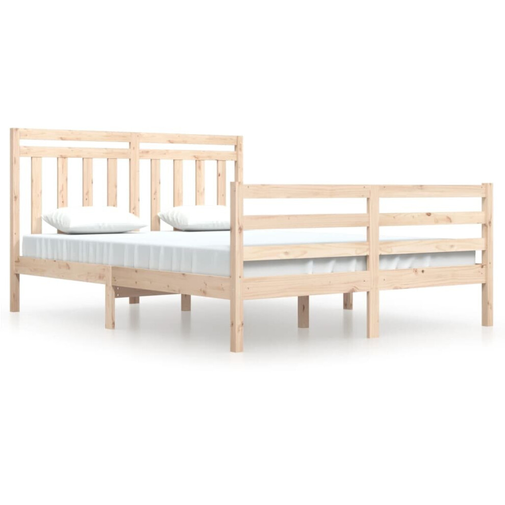 (brown, 140 x 200 cm) vidaXL Solid Wood Bed Frame Bedroom Bedstead Bed Base Multi Colours/Sizes