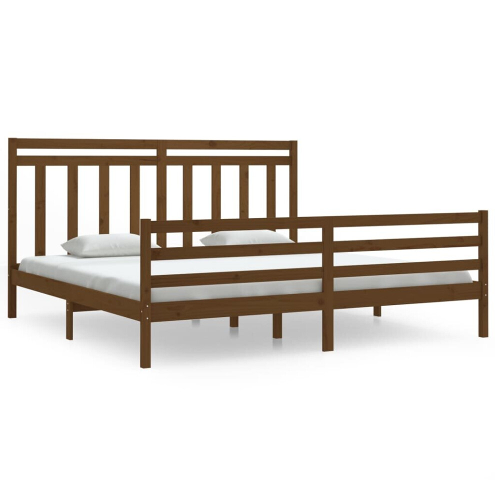 (honey brown, 200 x 200 cm) vidaXL Solid Wood Bed Frame Bedroom Bedstead Bed Base Multi Colours/Sizes