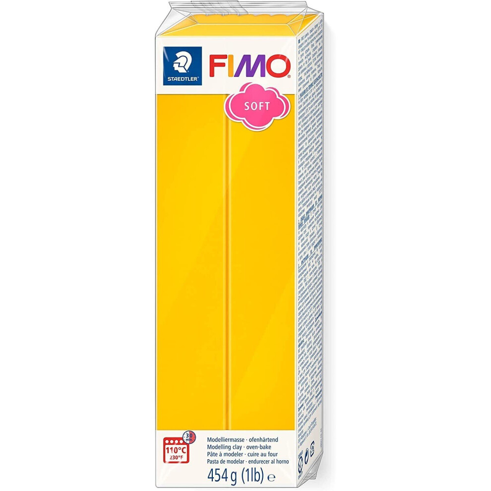 FIMO Soft 454g Polymer Modelling Oven Sake Clay - Sunflower