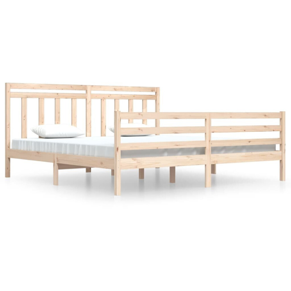 (brown, 200 x 200 cm) vidaXL Solid Wood Bed Frame Bedroom Bedstead Bed Base Multi Colours/Sizes