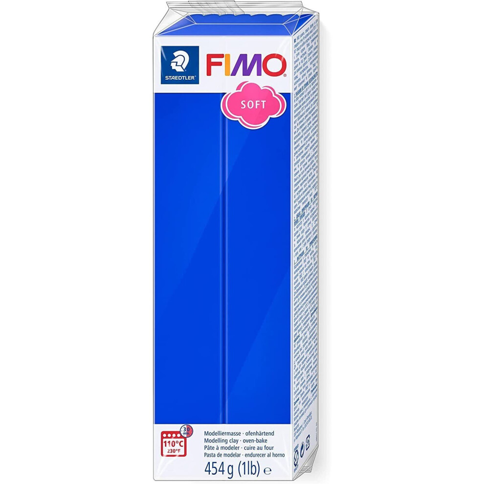 Staedtler Fimo Soft 454G Polymer Modelling Oven Bake Clay - Brilliant Blue