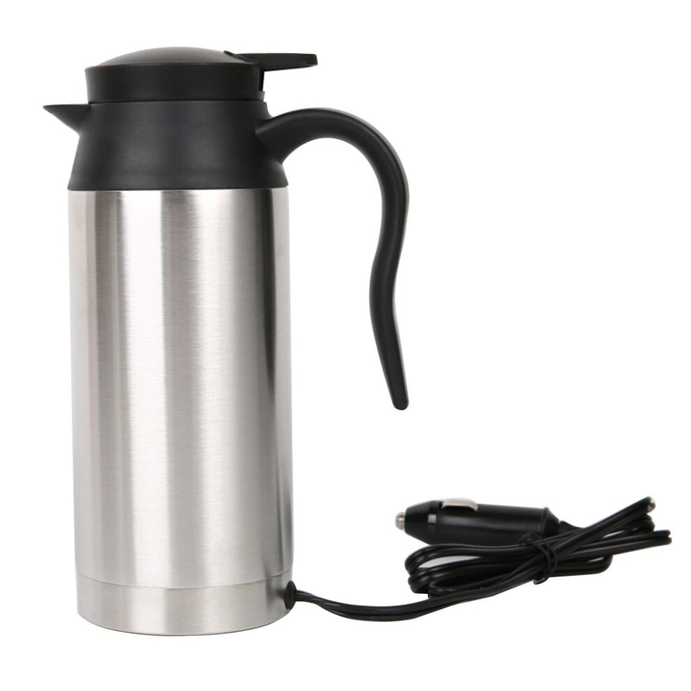 750ml Stainless Steel Car Electric Kettle Heating Insulation Mug Travel Pot 12V