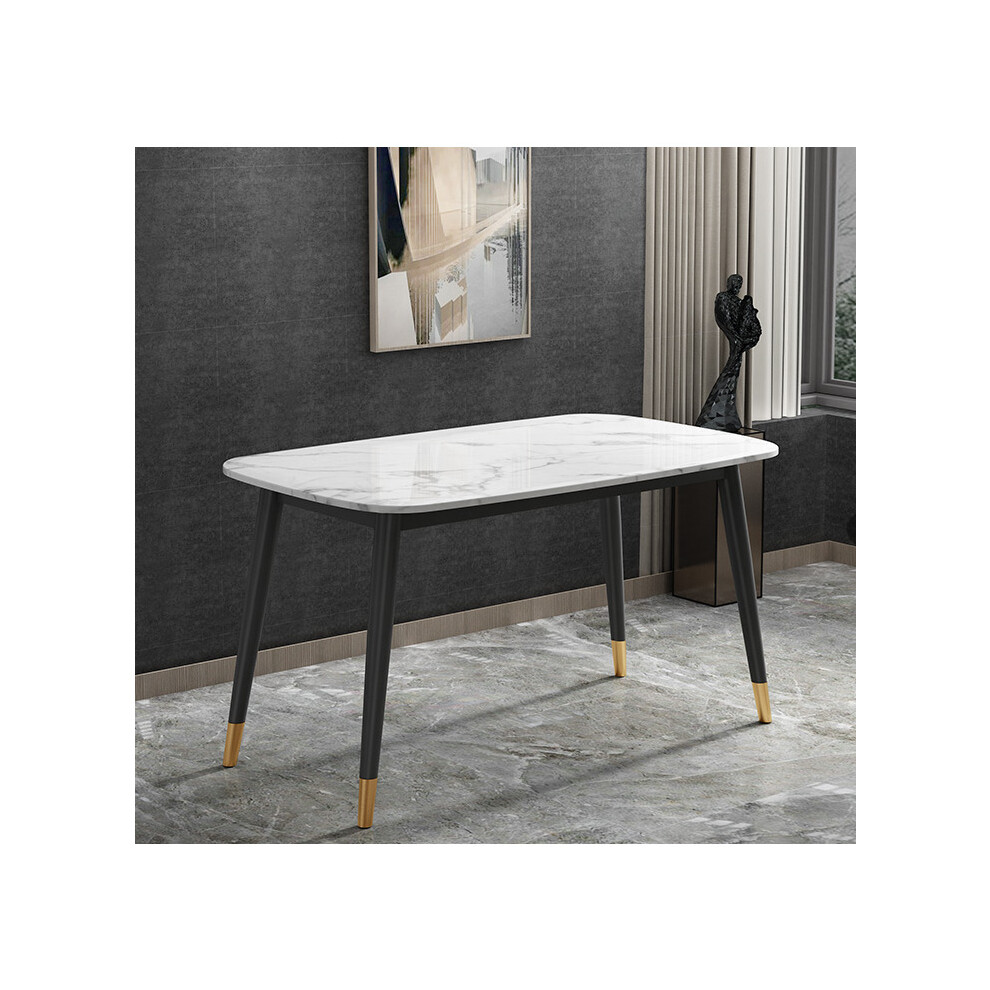 (One Table only) Premium Marble White Table Set with Leather Chairs-image-OPC-P9RDNJR-NEW