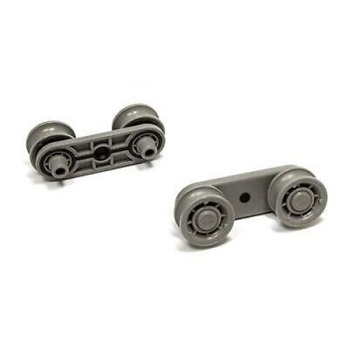 Belling 2 x BELLING Genuine Dishwasher Rail Wheel Basket Drawer Loading Rack Grey Wheels