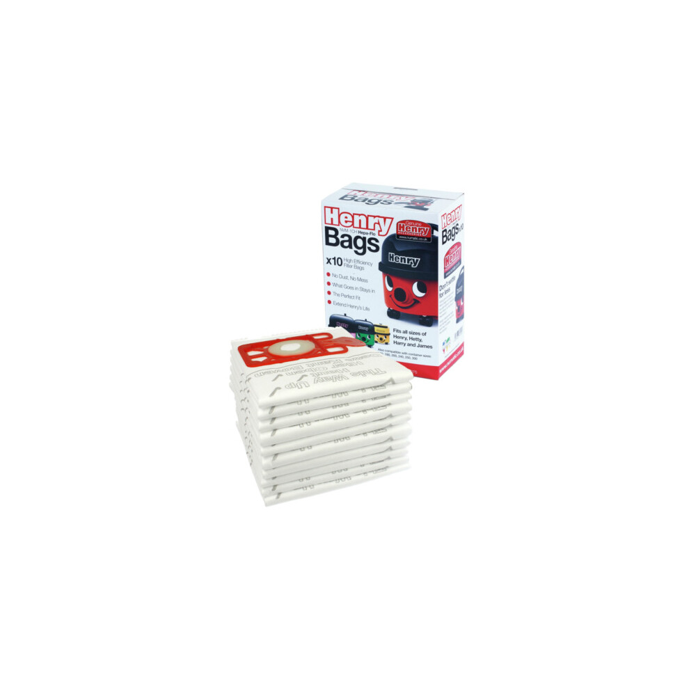 Numatic Genuine Henry Hoover Bags X 10 Hetty Vacuum Cleaner Hepa Hepaflo