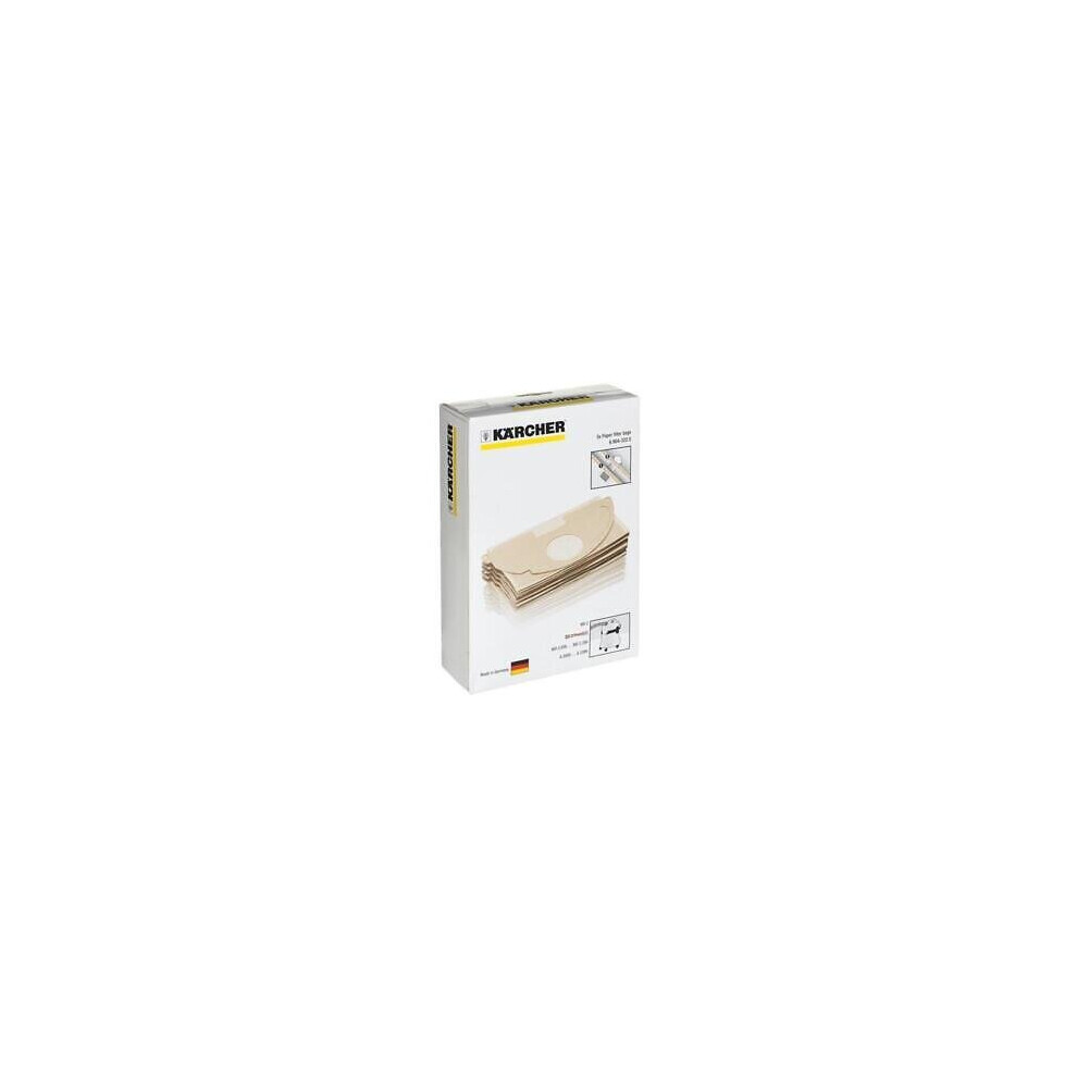 5 x Genuine Karcher Vacuum Cleaner Paper Dust Bags A2024PT A2054 A2064PT WD2.200