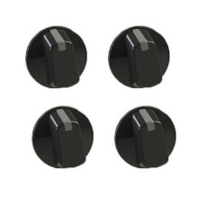 Universal 48mm Black Cooker Control Knob Pack of 4