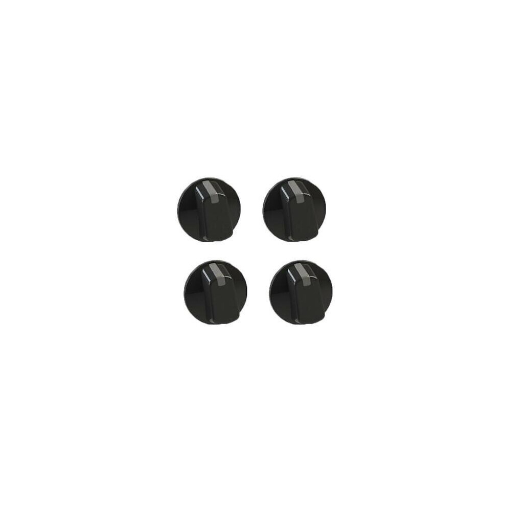 Universal 48mm Black Cooker Control Knob Pack of 4