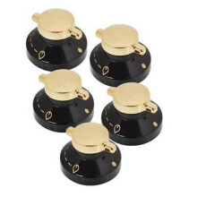 Gold Black Switch Gas Flame Burner Knobs for BELLING G50GL Oven Hob Cooker x 5