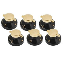 Gold Black Switch Gas Flame Burner Knobs for BELLING G50GL Oven Hob Cooker x 6