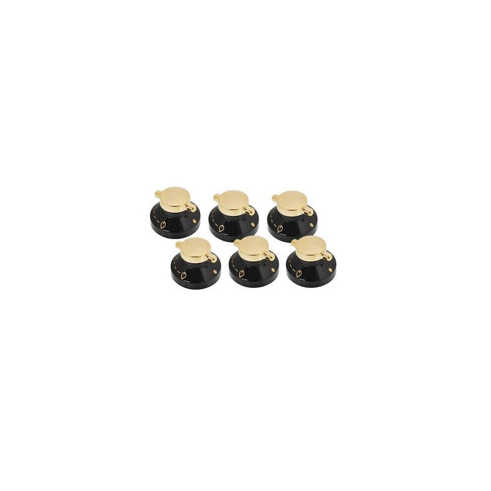 Gold Black Switch Gas Flame Burner Knobs for BELLING G50GL Oven Hob Cooker x 6