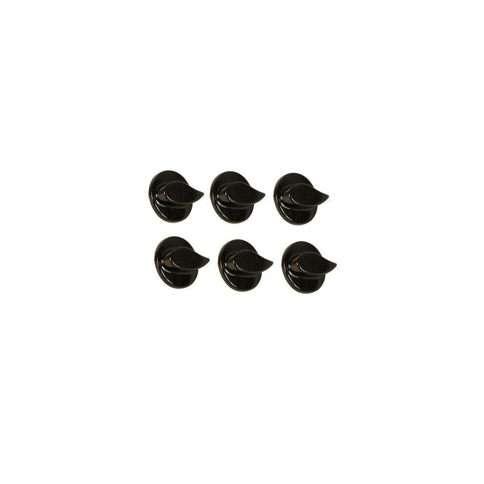 6 x Genuine Belling Cooker Oven Gas Hob Control Knob Dial Buttton Switch - Black