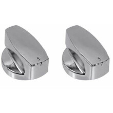 Genuine BELLING 444445413 Silver Chrome Oven Cooker Hob Control Knob Switch x 2