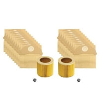 20 X Canister Vacuum Bags & Filters For Karcher WD2 ,WD2200