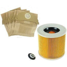 FILTER & BAGS for KARCHER WD2 SERIES Wet & Dry Vacuum Cleaner hoover