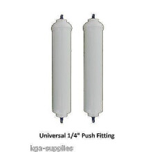 2 x High Quality Under Sink In-Line Water Filter 1/4" Push Fitting