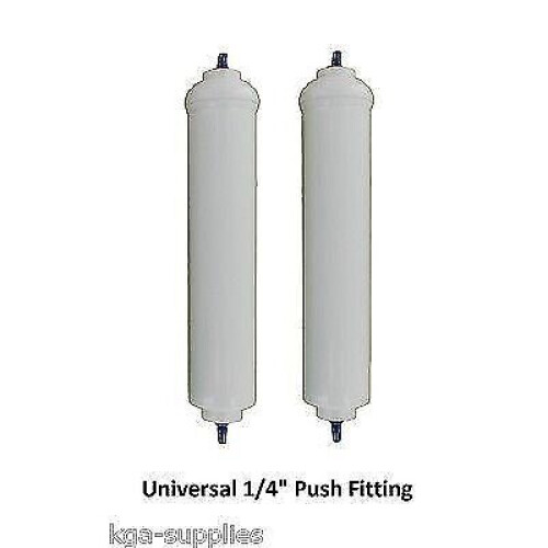 Zanussi 2 x High Quality Under Sink In-Line Water Filter 1/4" Push Fitting