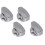 Belling BELLING Oven Cooker Control Knob Genuine Gas Hob Switch Silver Chrome Knobs x 4 1
