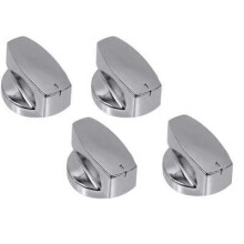 Genuine BELLING 444445412 444445413 Silver Chrome Oven Cooker Hob Knob x 4