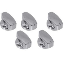 BELLING Oven Cooker Control Knob Genuine Gas Hob Switch Silver Chrome Knobs x 5