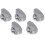 Belling BELLING Oven Cooker Control Knob Genuine Gas Hob Switch Silver Chrome Knobs x 5 1