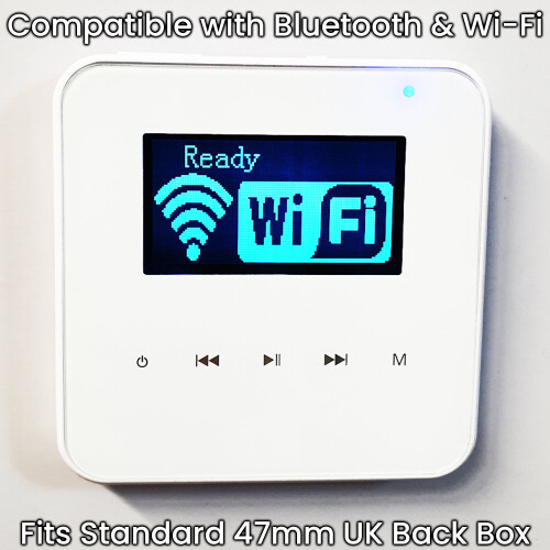 Loops 100W WiFi & Bluetooth Wall Mounted Amplifier & 4x 60W White Wall Speakers System 1