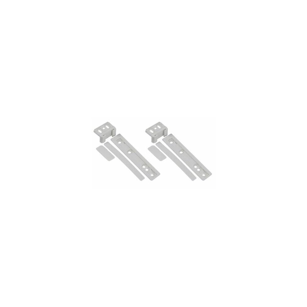 2 x Zanussi Integrated Fridge & Freezer Door Mounting Bracket Fixing Slide Kit