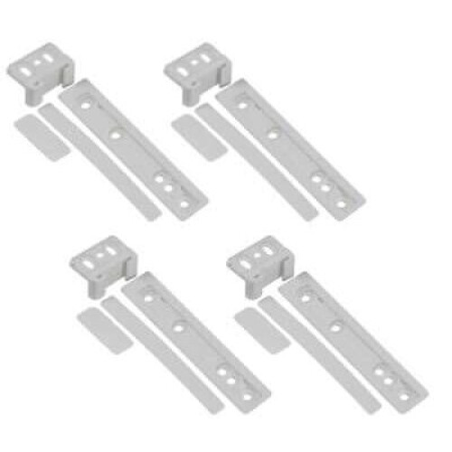 4 x Zanussi Integrated Fridge & Freezer Door Mounting Bracket Fixing Slide Kit