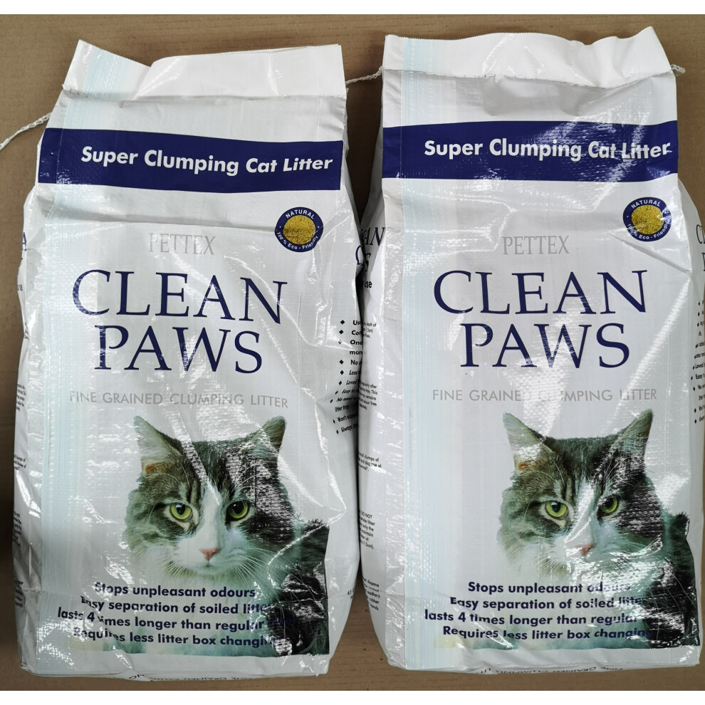 Pettex Clean Paws Cat Litter 15Kg 2 Pack
