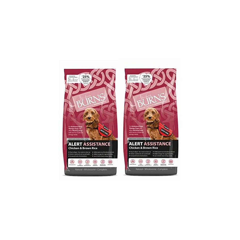 Burns Alert Assistance Adult And Senior - Chicken And Rice 2X12kg Brown