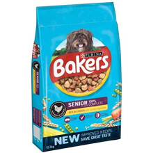 Bakers 2 x Senior Dry Dog Food and Veg, Chicken, 12.44 kg