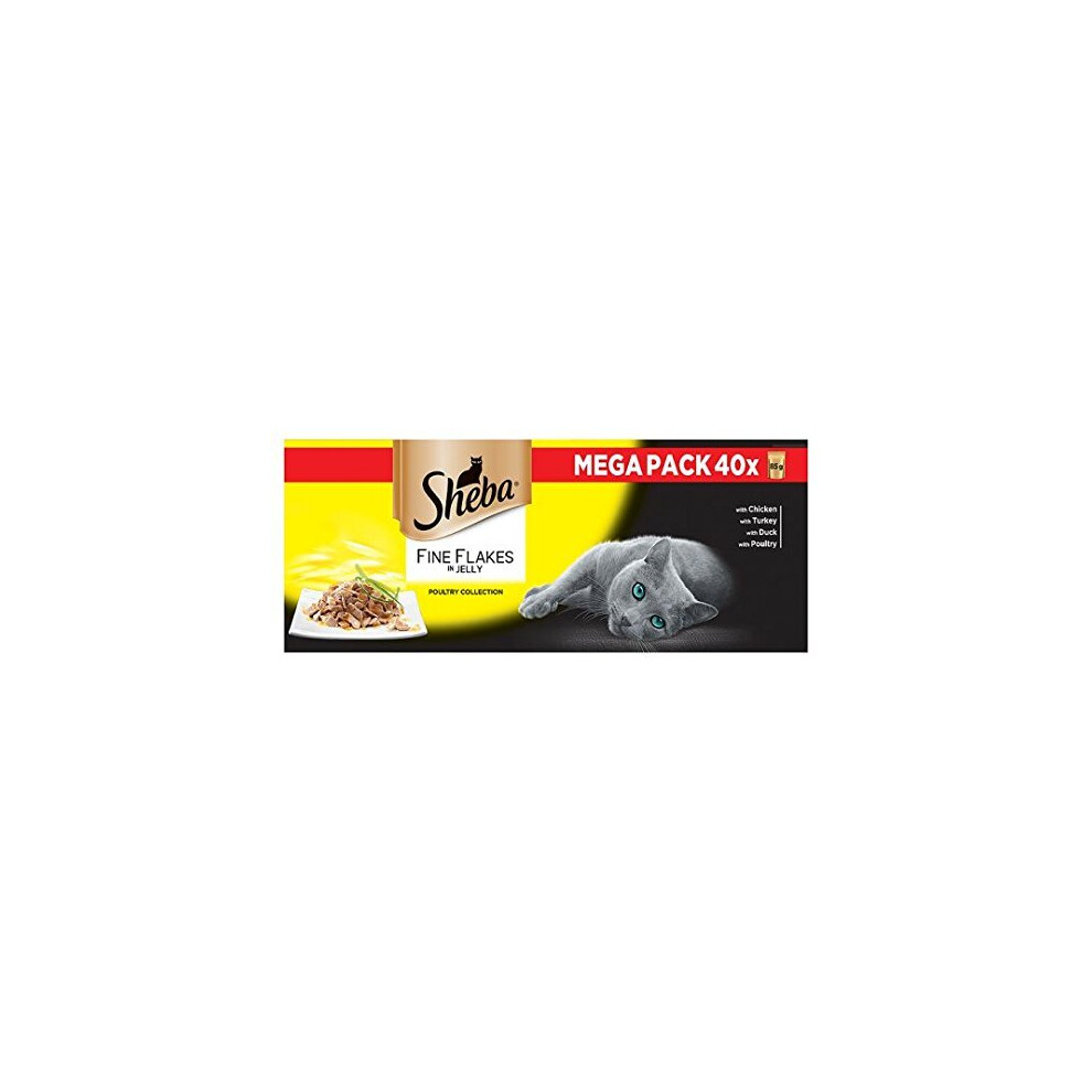 Sheba Pouch Poultry Chicken In Jelly 40 Pack X 85G