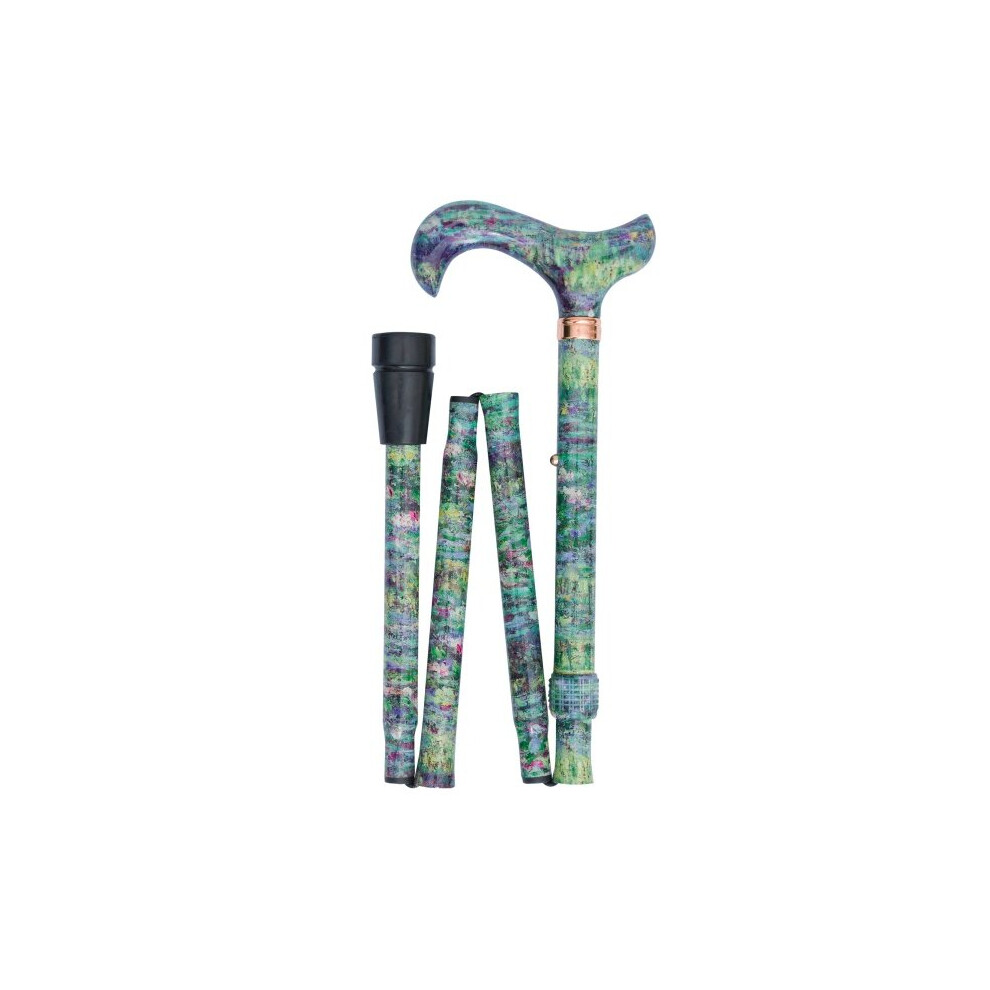 National Gallery Derby Folding Walking Stick - Water Lily Pond by Monet