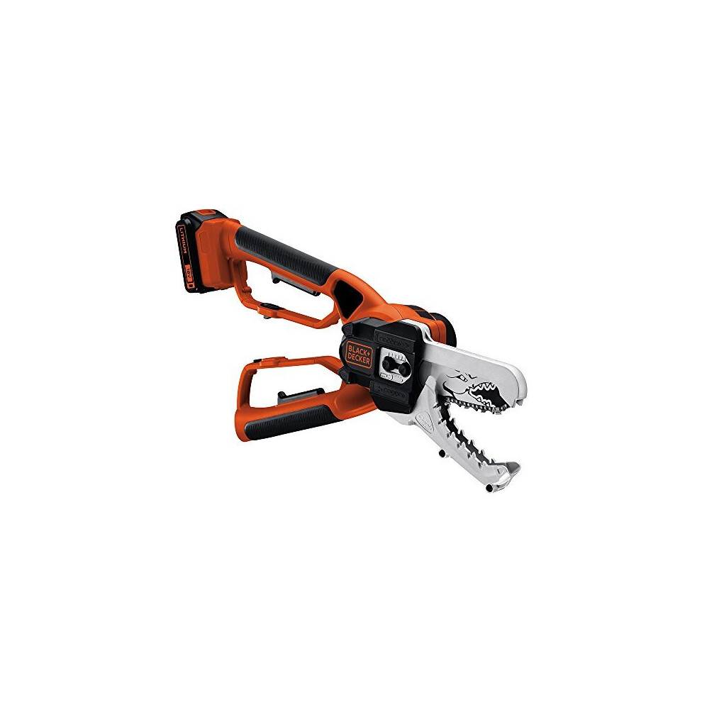+ Decker +Decker 18V Cordless Alligator Lopper Chainsaw With 2.0Ah Lithium Ion Battery Black