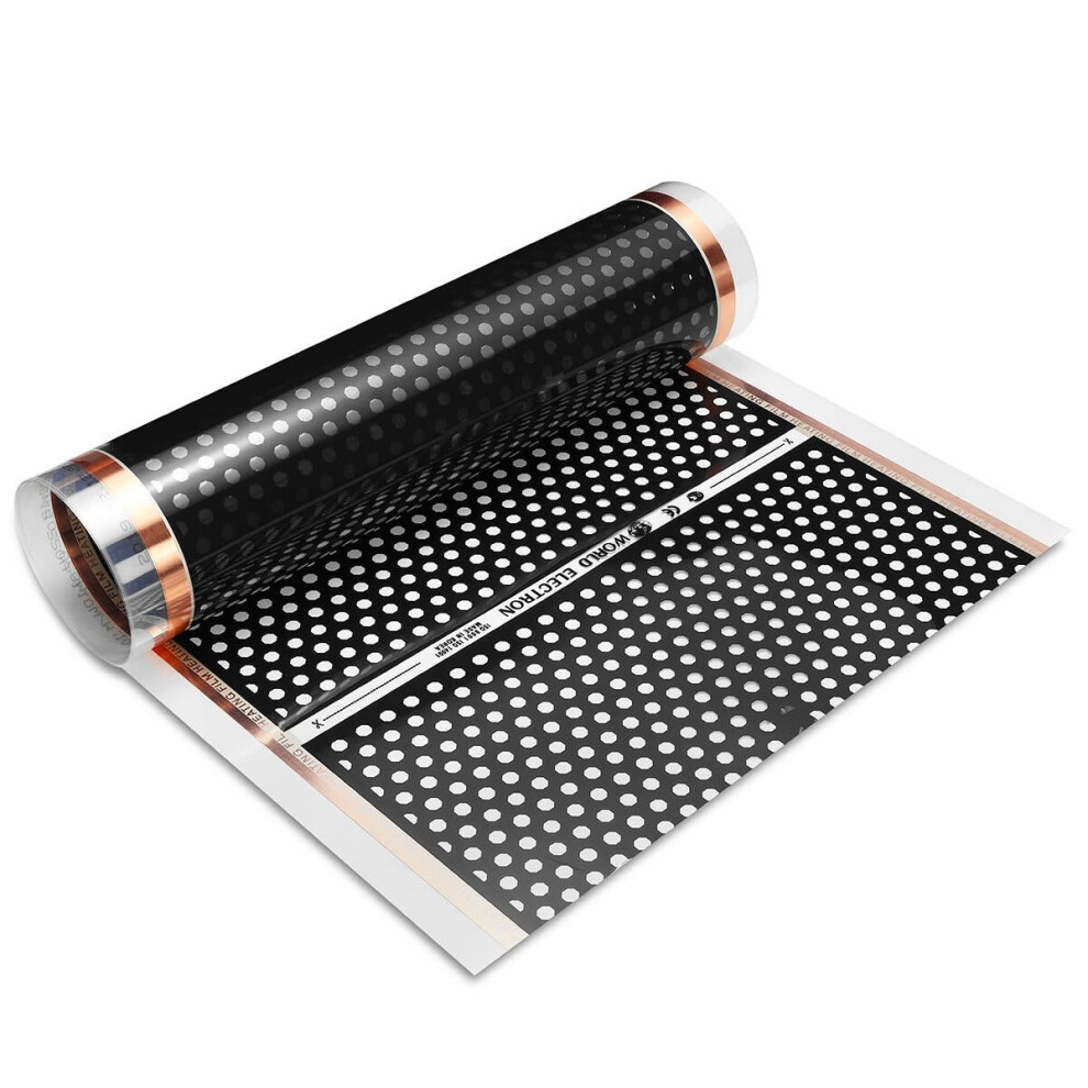 (M) 50-200cm 220W Honeycomb Reticulated Floor Heating Film Infrared Underfloor Film Pads