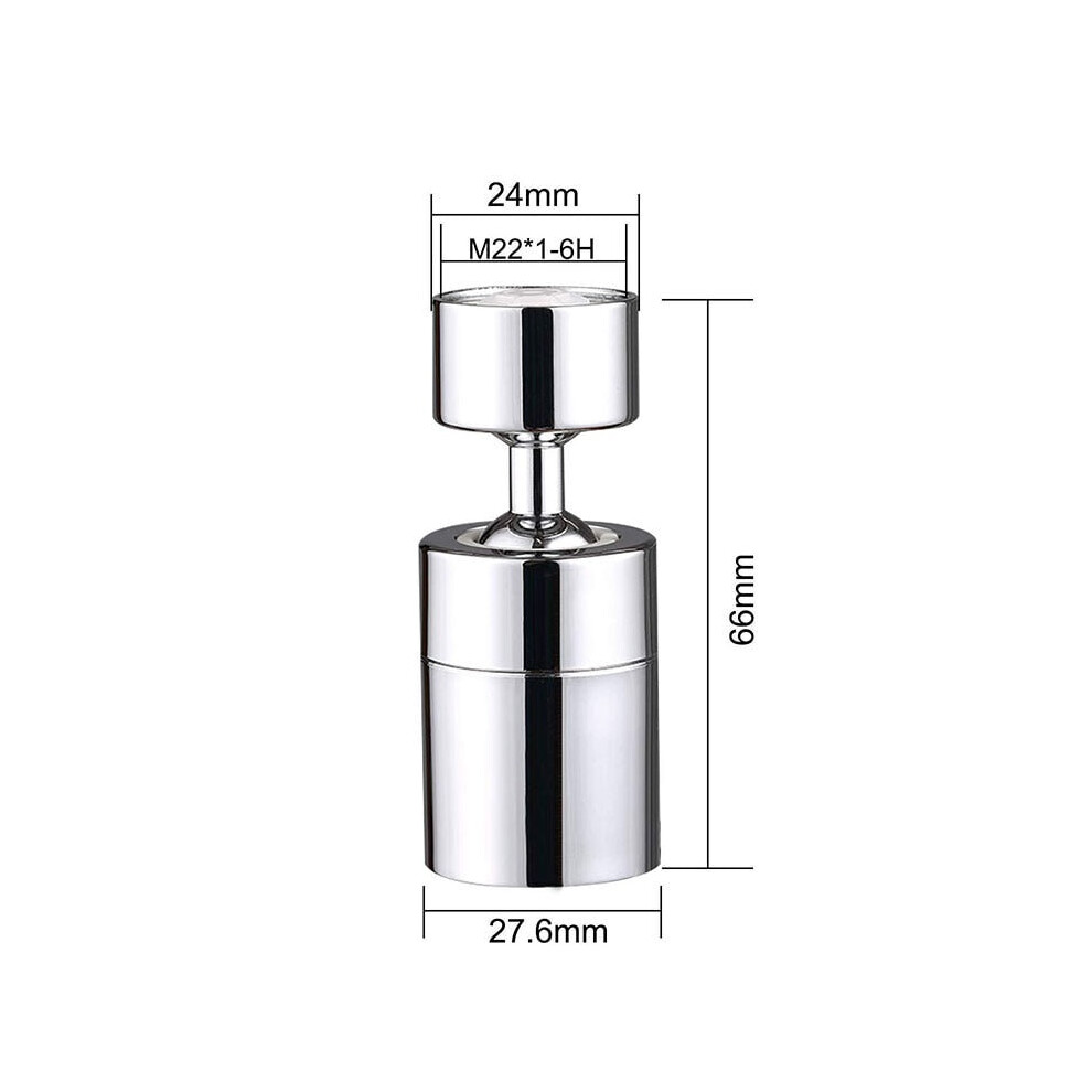 (Light) Kitchen Faucet Bubbler 360-Degree Double Modes 2-Flow Splash-Proof 3654659426284