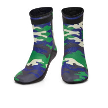 (Camouflage Green, XL) Neoprene Diving Socks Boots Anti Slip Beach Warm Wet-suit Snorkel Surfing Swim