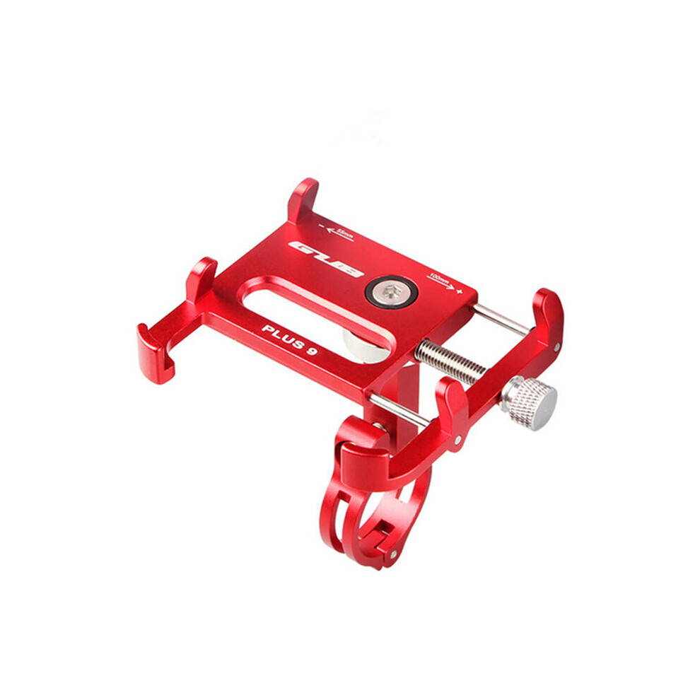 (Red) Aluminum Alloy Bike Phone Holder For iPhone X SE 7/8 Plus 6/6s Plus Samsung Galaxy s6/s7/s8/s9 Plus etc