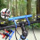 (Blue) Bike Flashlight Holder Handle Bar Brack 20CM 3