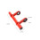 (Red) Bike Flashlight Holder Handle Bar Brack 20CM 7