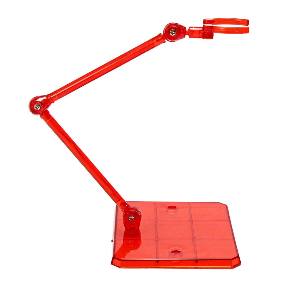 (Red) Action Figure Base Stand Holder Fit For Robot Gundam Models Display Bracket Shaft Support