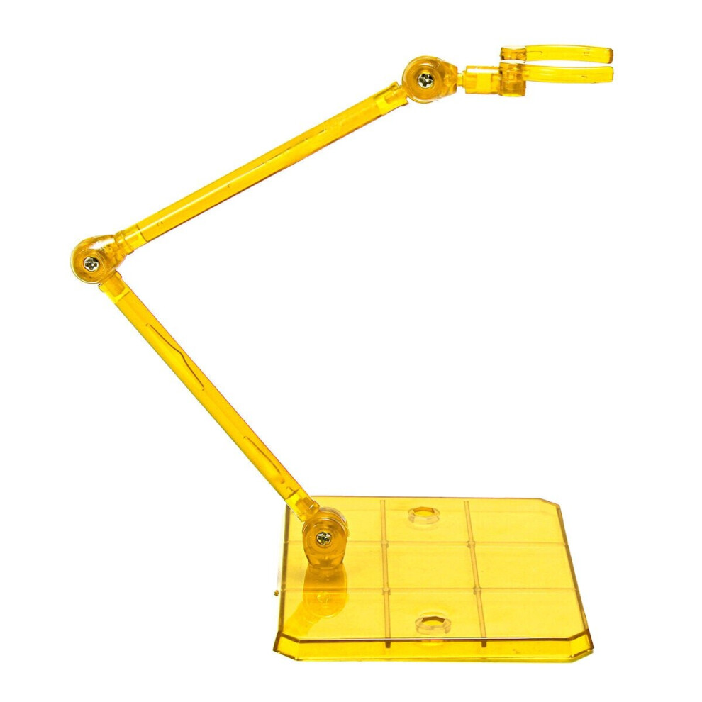 (Yellow) Action Figure Base Stand Holder Fit For Robot Gundam Models Display Bracket Shaft Support