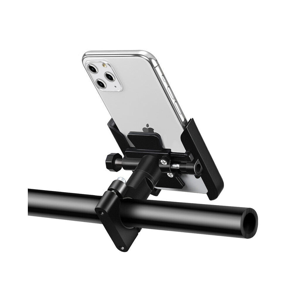 Photos - Holder / Car Charger GreenZech  Aluminum Alloy Bike Motorbike Motorcycle Handlebar Rear View Mirror Phone Holder Smart Phone for iPhone S (Black, Handlebar)
