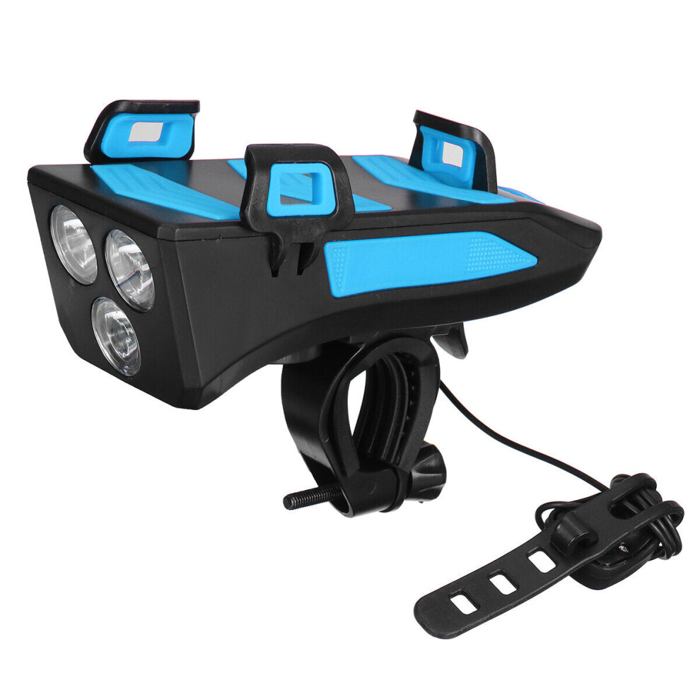 Photos - Charger GreenZech Bike Phone Holder Light Waterproof Horn Power Bank 2000mah 4 in 1 (Blue, 4000mAh)